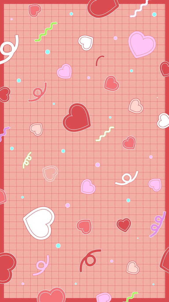 【ループ背景|配信・動画】レトロPOPでかわいい❤️縦横各6カラー/シームレスループ10秒アニメーション