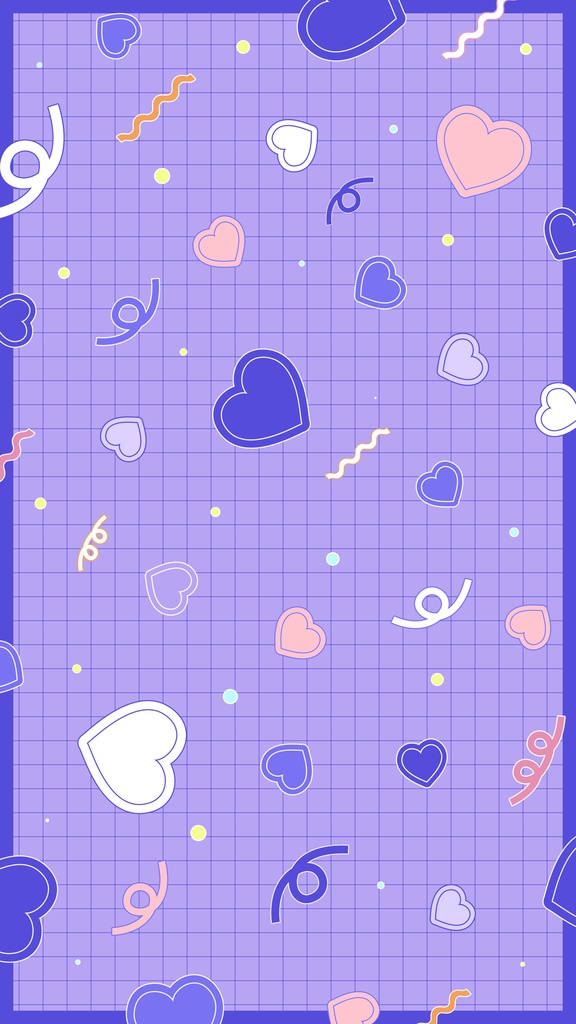 【ループ背景|配信・動画】レトロPOPでかわいい❤️縦横各5カラー/シームレスループ10秒アニメーション