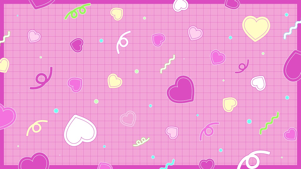 【ループ背景|配信・動画】レトロPOPでかわいい❤️縦横各5カラー/シームレスループ10秒アニメーション