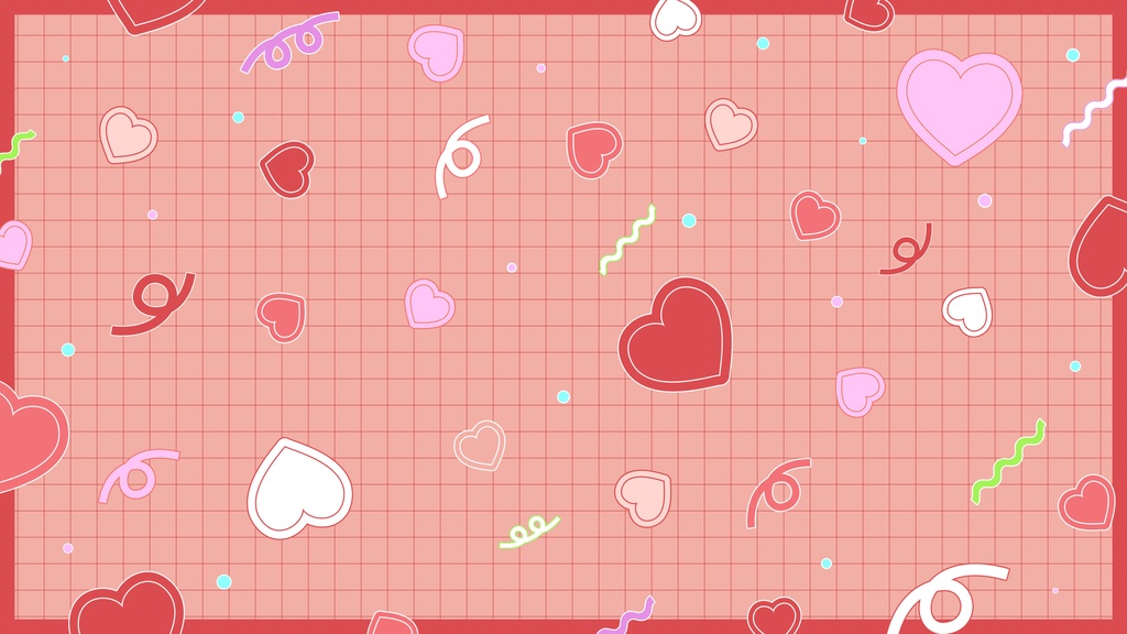 【ループ背景|配信・動画】レトロPOPでかわいい❤️縦横各6カラー/シームレスループ10秒アニメーション