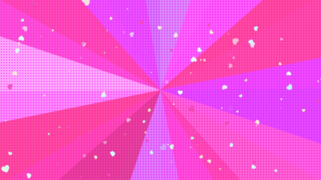 POPで可愛い!ハートが弾ける注目背景ループアニメーション❤️mp4・縦横各2カラー