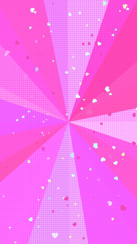 POPで可愛い!ハートが弾ける注目背景ループアニメーション❤️mp4・縦横各2カラー