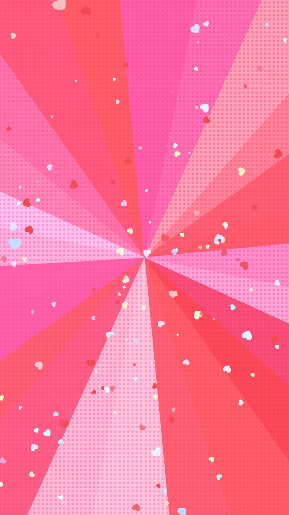 POPで可愛い!ハートが弾ける注目背景ループアニメーション❤️mp4・縦横各2カラー