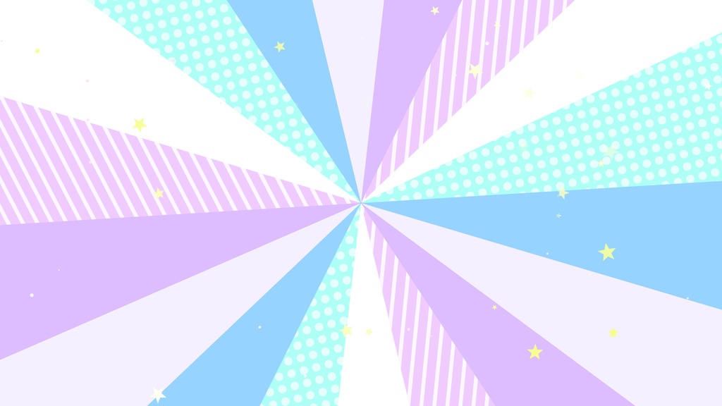 レトロPOPで可愛い!星が飛び出す注目ループ背景3カラー✨10秒シームレスループ