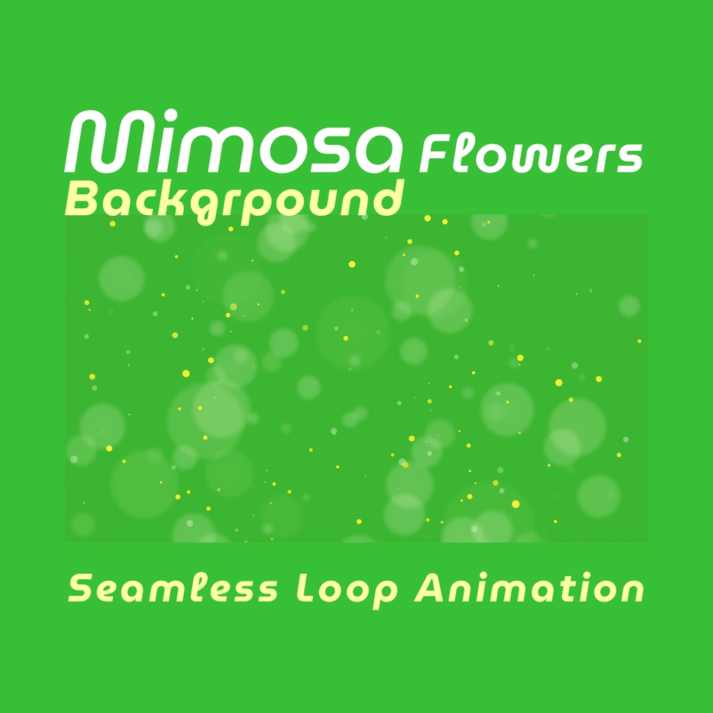 ミモザの花が舞う✨カラフルで春らしいループ背景・全9カラー🎨