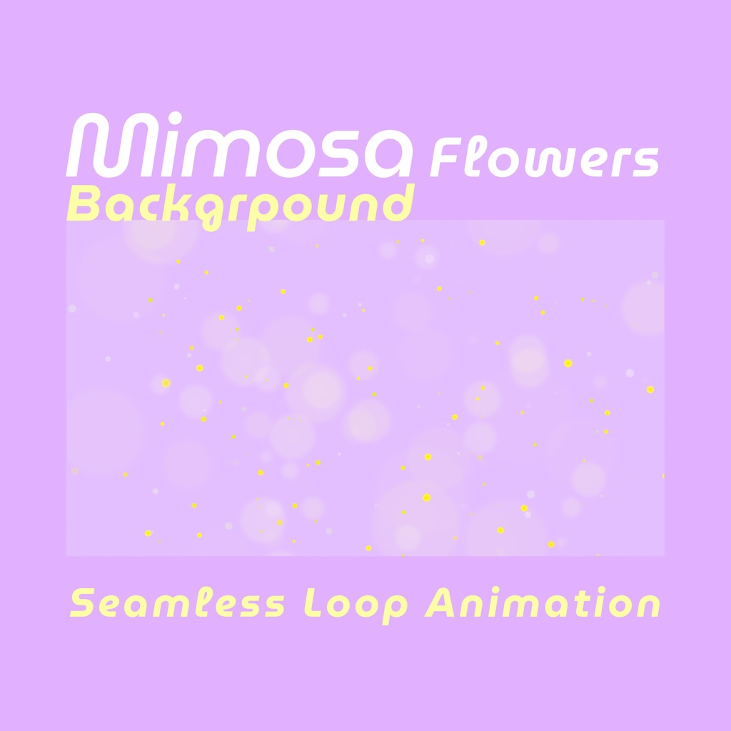 ミモザの花が舞う✨カラフルで春らしいループ背景・全9カラー🎨