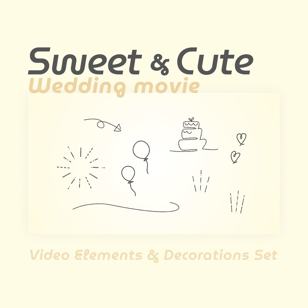 自作用・結婚式OPムービー素材セット✨透過素材で重ねるだけで簡単!背景画像&映像付き