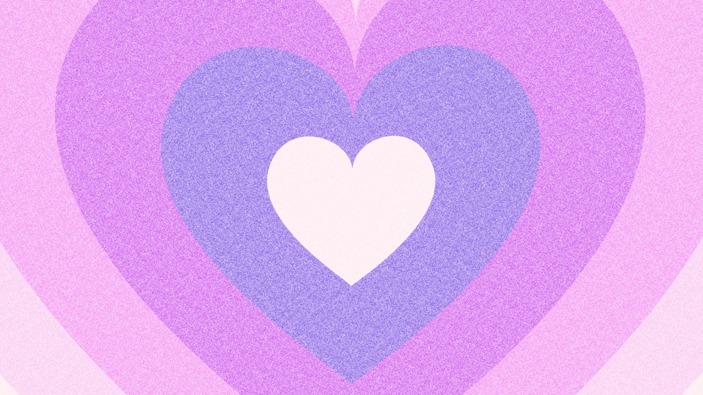 レトロPOPで可愛い❤️ハートのループ背景アニメーション・縦横各5カラー・mp4・10秒ループ