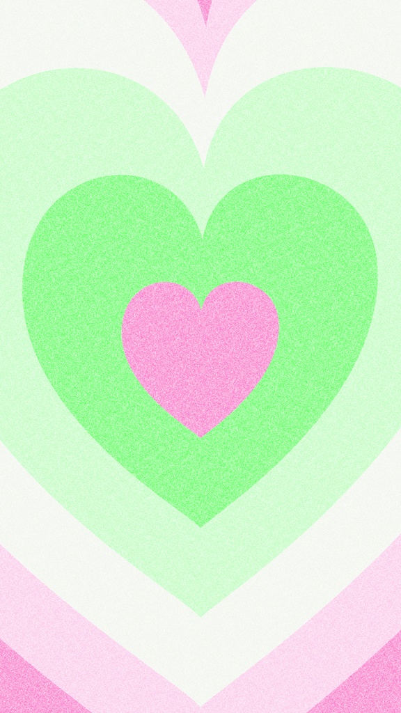 レトロPOPで可愛い❤️ハートのループ背景アニメーション・縦横各5カラー・mp4・10秒ループ