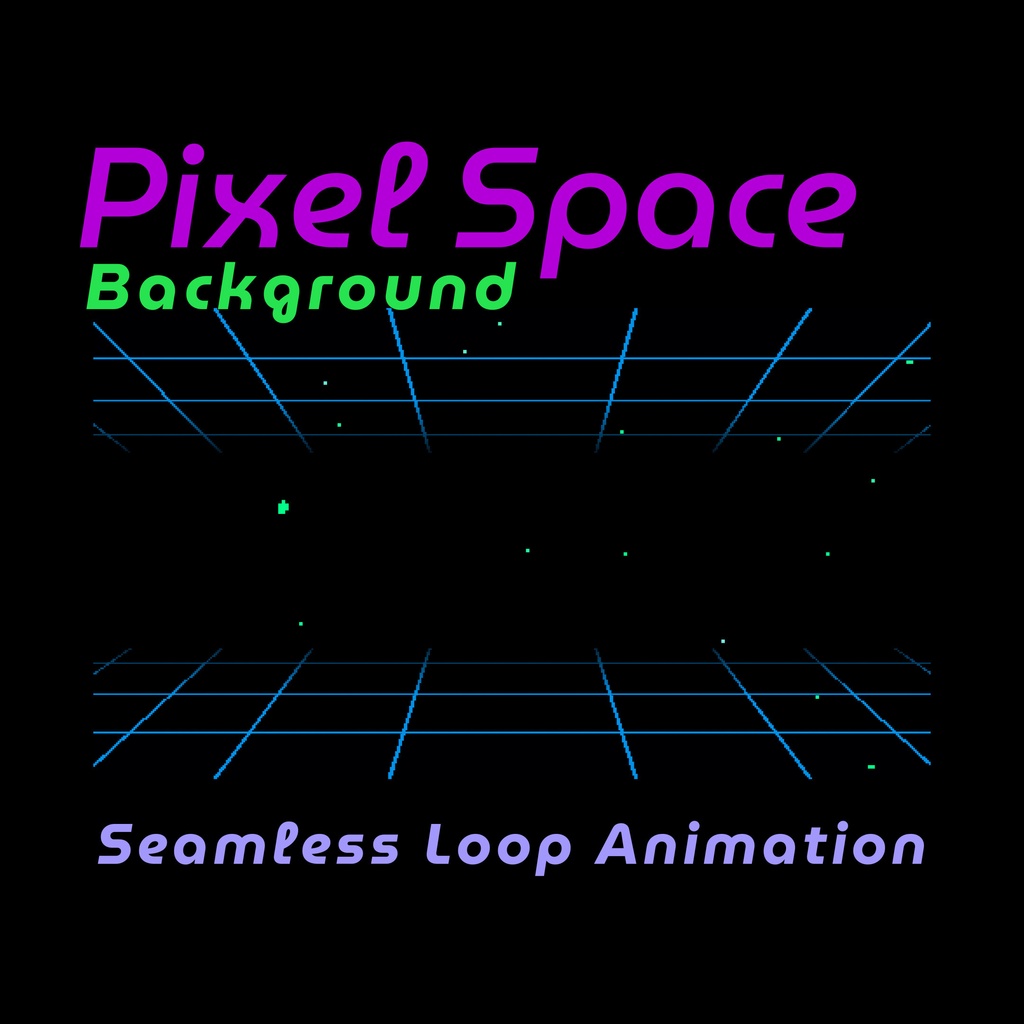 【ループ背景|配信・動画】8bitレトロゲーム風ループ背景4種👾宇宙空間のようなアニメーション演出💫mp4