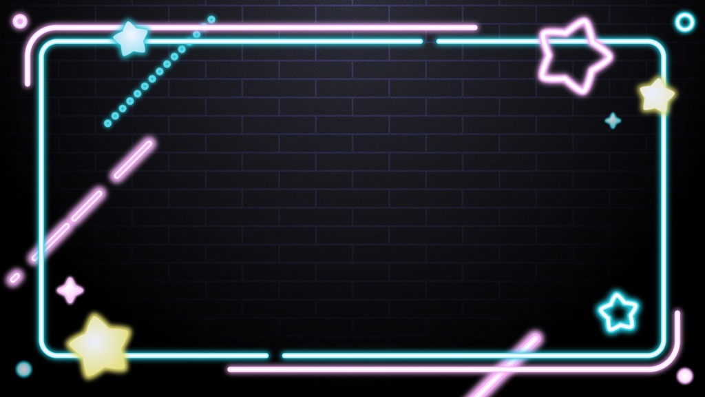 【配信背景】可愛く動く✨ネオンライト風背景アニメーション12種