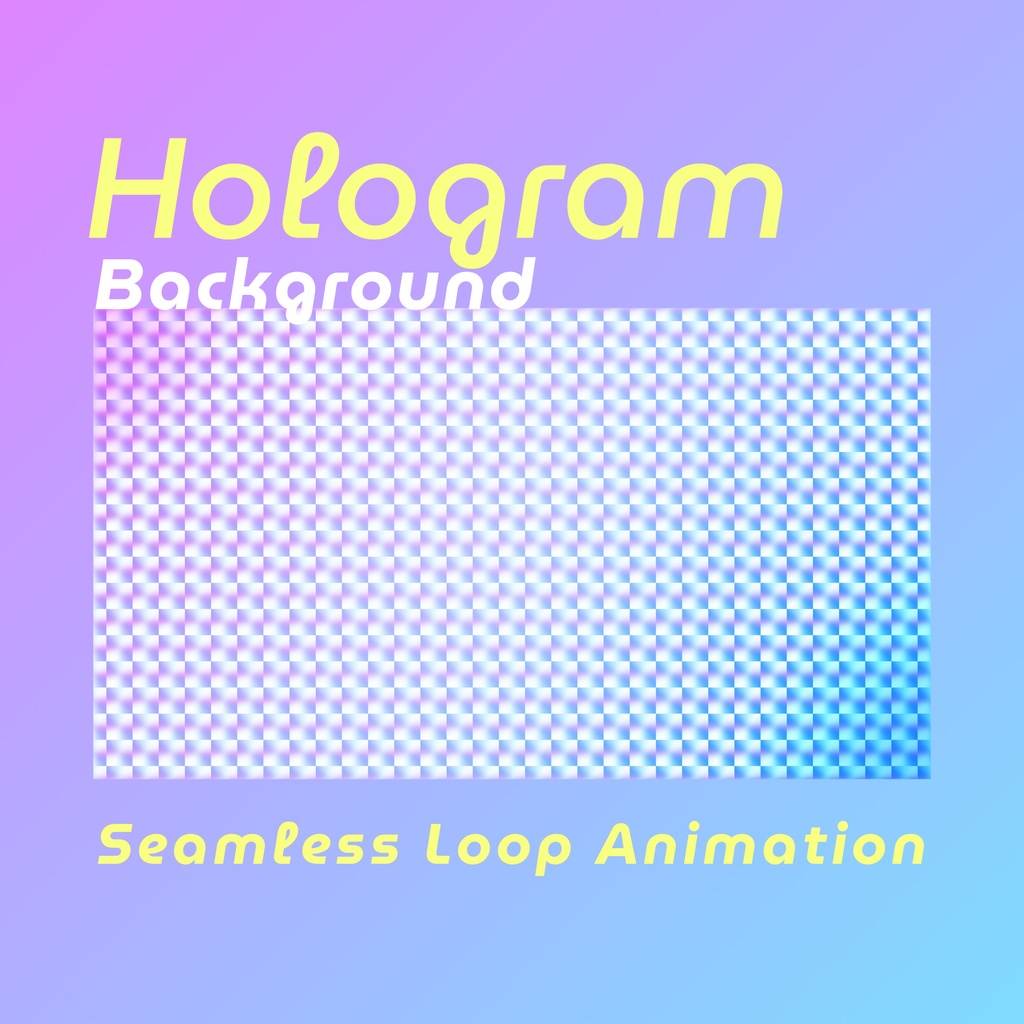 【ループ背景｜配信・動画】キラキラシール風！ホログラム背景ループアニメーション🌟縦横６カラー・mp4・10秒