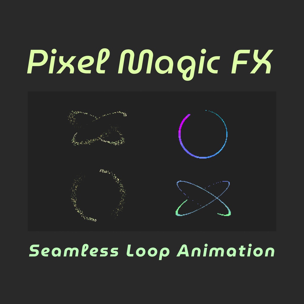 【透過エフェクト|ループ】8bitレトロゲーム風!魔法系ループエフェクトアニメーション全12種・背景透過