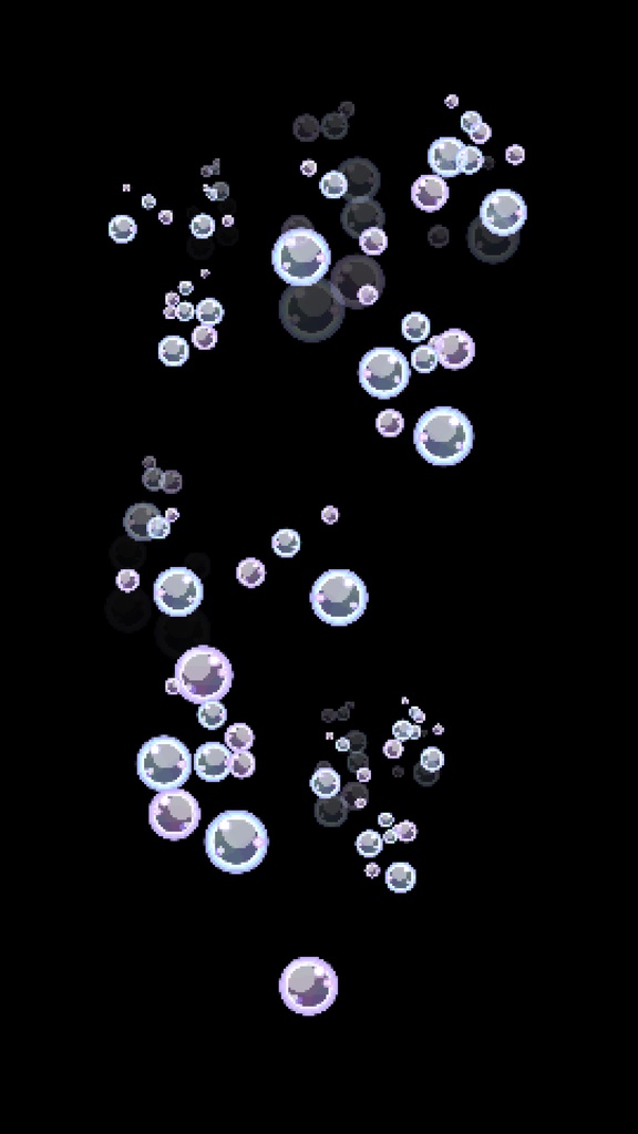 【透過素材|ループ】8bitレトロゲーム風!かわいい泡のアニメーション全12種セット(縦横各6種)