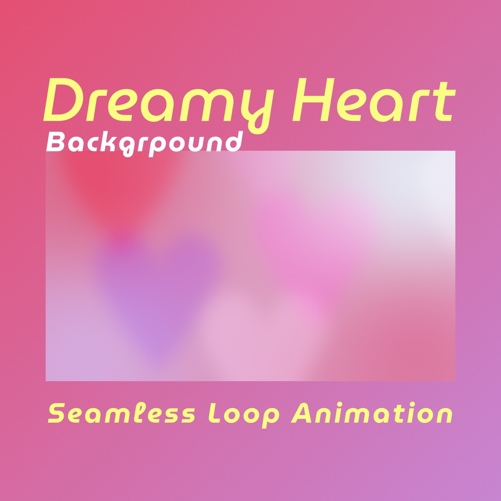 【ループ背景|配信・動画】ふんわりハートが浮かぶ美しいグラデーションループ背景❤️全6種・mp4・10秒ループ
