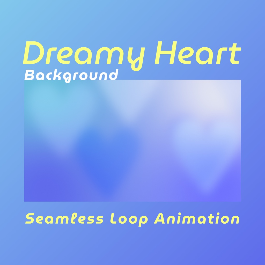 【ループ背景|配信・動画】ふんわりハートが浮かぶ美しいグラデーションループ背景❤️全6種・mp4・10秒ループ