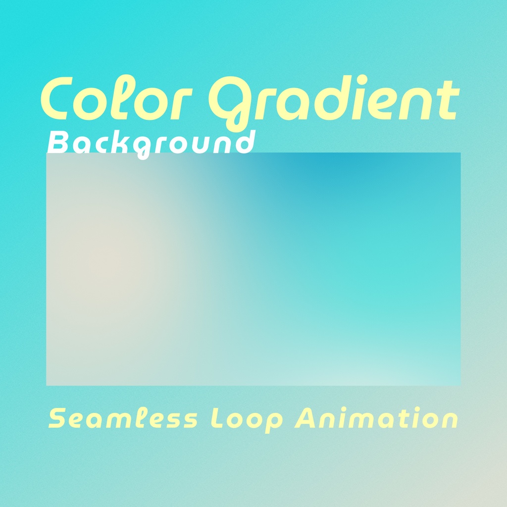 【ループ背景｜配信・動画】爽やかで美しいグラデーションの背景アニメーション✨青、グリーン系・mp4・10秒ループ
