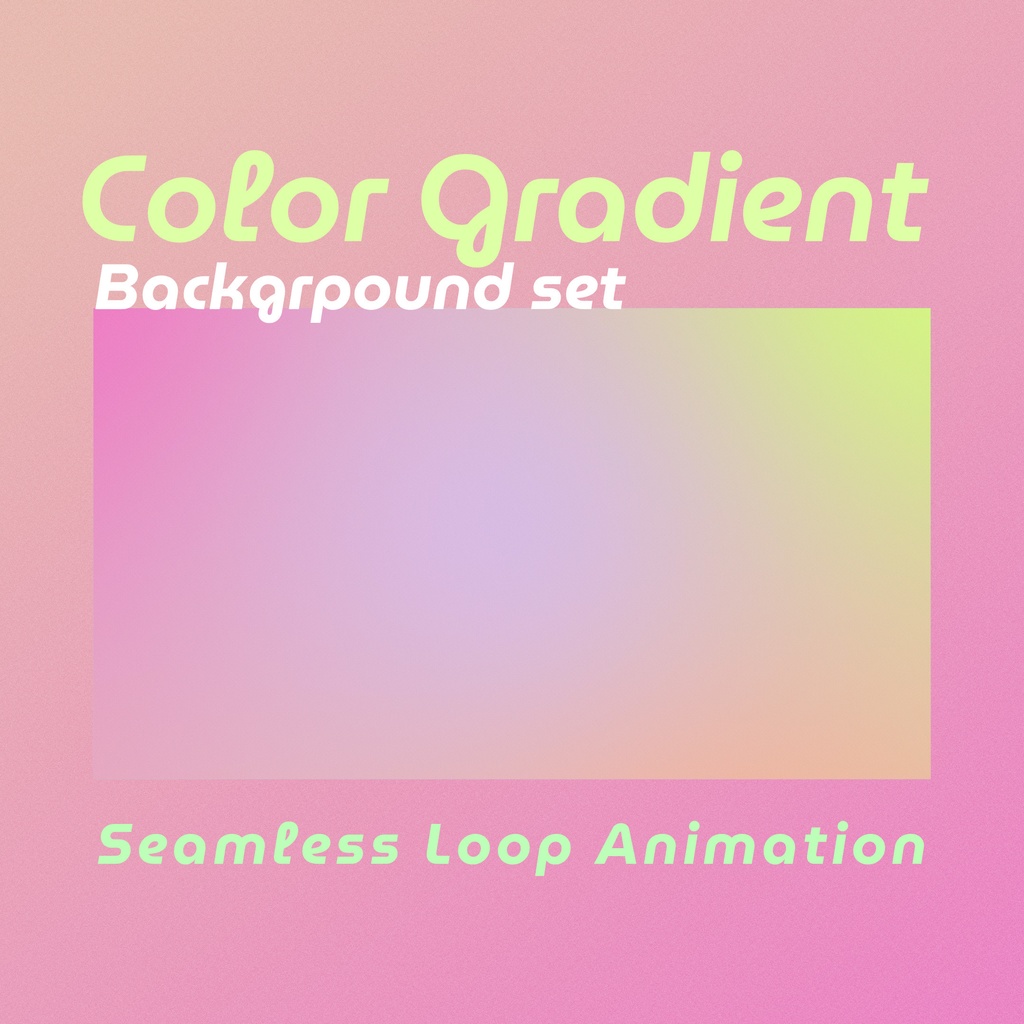 【ループ背景｜配信・動画】カラフル鮮やかピンク系グラデーション5種・10秒ループ・mp4