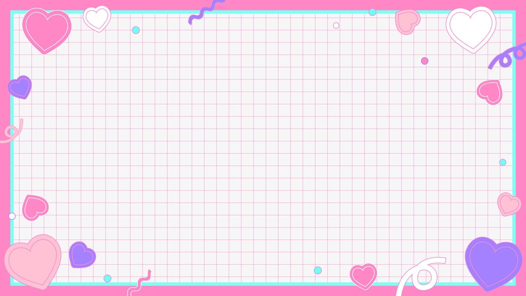 【ループ背景|配信・動画】レトロポップなフレーム背景!ハートや図形が可愛く動くループアニメーション全8種・mp4・10秒ループ