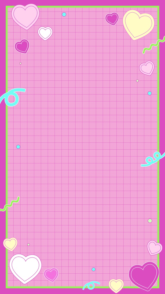 【ループ背景|配信・動画】レトロポップなフレーム背景!ハートや図形が可愛く動くループアニメーション全8種・mp4・10秒ループ