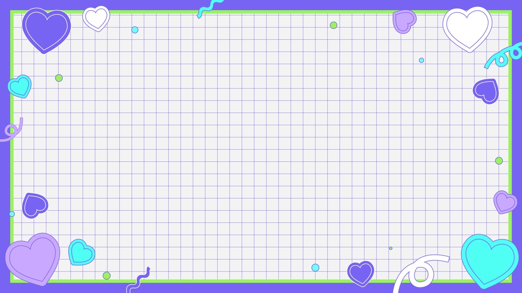 【ループ背景|配信・動画】レトロポップなフレーム背景!ハートや図形が可愛く動くループアニメーション全8種・mp4・10秒ループ