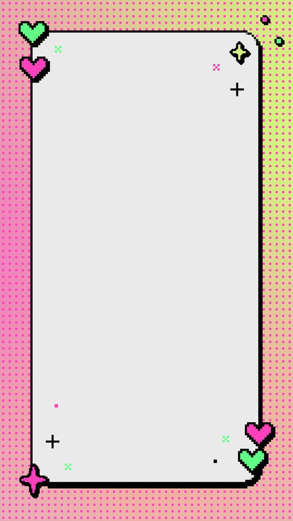 【ループ背景|配信・動画】8bitレトロゲーム風ハートとキラキラのフレーム背景・全6種・10秒ループ・mp4