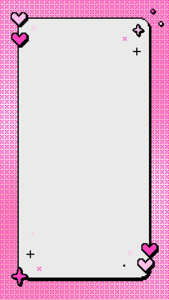 【ループ背景|配信・動画】8bitレトロゲーム風ハートとキラキラのフレーム背景・全6種・10秒ループ・mp4