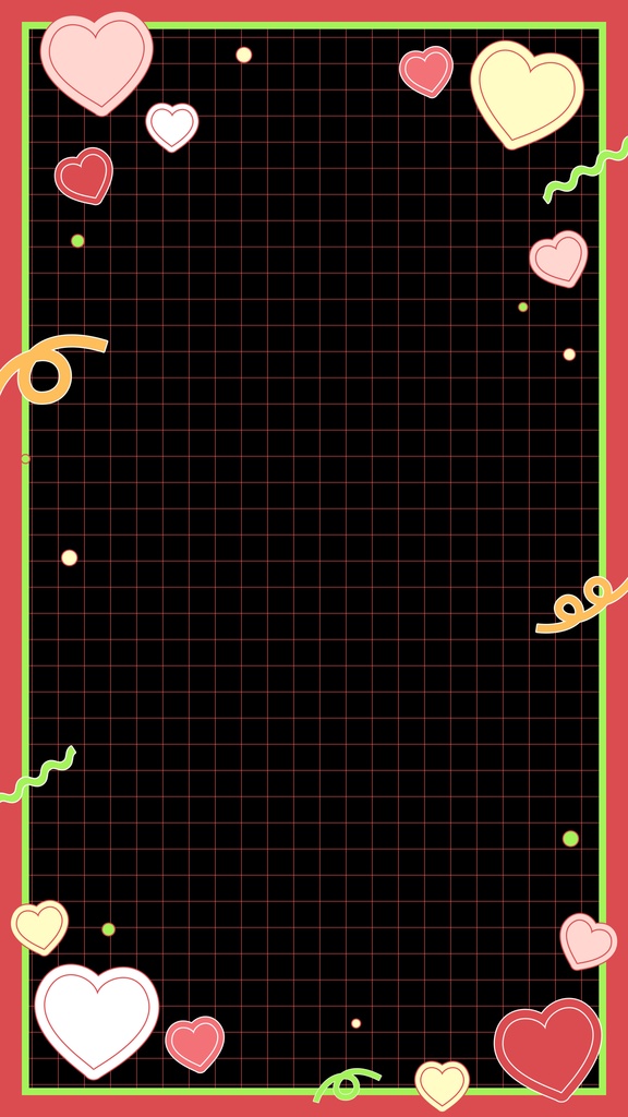 【ループ背景|配信・動画】レトロポップなフレーム背景!ハートや図形が可愛く動くループアニメーション全8種・黒背景・mp4