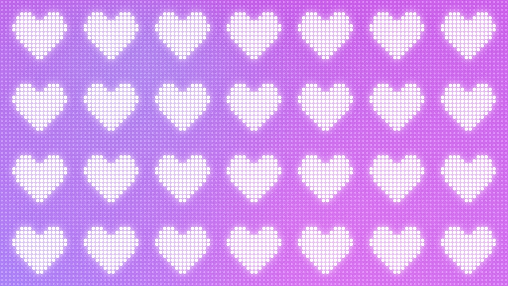 【ループ背景|配信・動画】音楽演出に!ハートが可愛い電光掲示板風背景アニメーション8種・mp4・10秒ループ