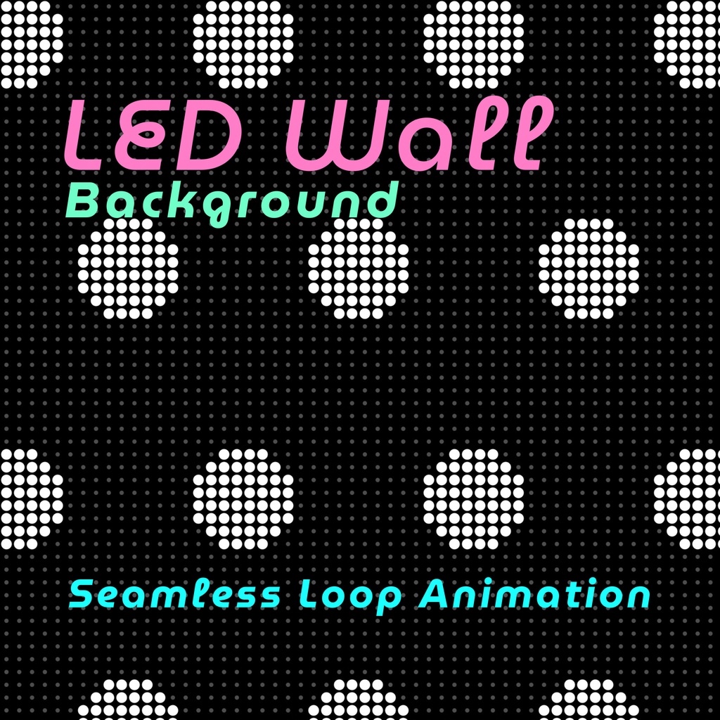 【ループ背景｜配信・動画】音楽演出に！ドットが可愛い電光掲示板風背景アニメーション8種・mp4・10秒ループ