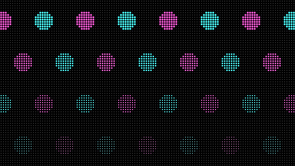 【ループ背景|配信・動画】音楽演出に!ドットが可愛い電光掲示板風背景アニメーション8種・mp4・10秒ループ