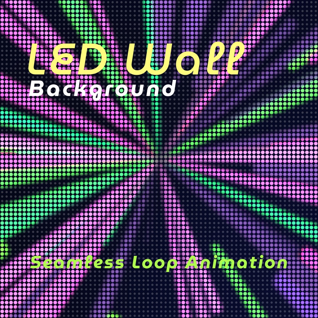 【ループ背景|配信・動画】音楽演出に!電光掲示板風 背景アニメーション12種・mp4・10秒ループ