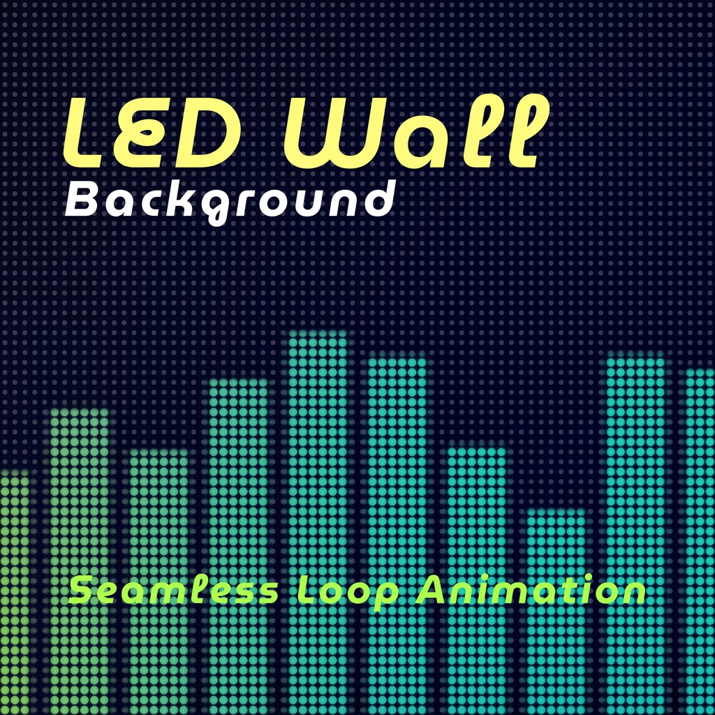 【ループ背景｜配信・動画】音楽演出に！電光掲示板風 背景アニメーション12種・mp4・10秒ループ