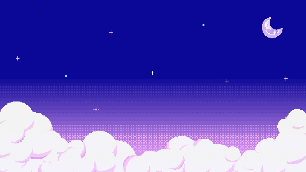 【ループ背景|配信・動画】8bitレトロゲーム風空の背景アニメーション全14種・mp4・10秒ループ