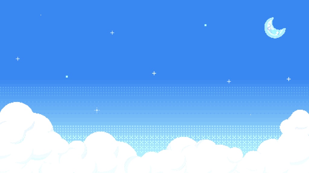 【ループ背景|配信・動画】8bitレトロゲーム風空の背景アニメーション全14種・mp4・10秒ループ