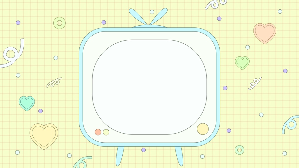【ループ背景|配信・動画】レトロでPOPなテレビ型フレーム背景アニメーション🎥mp4・10秒ループ