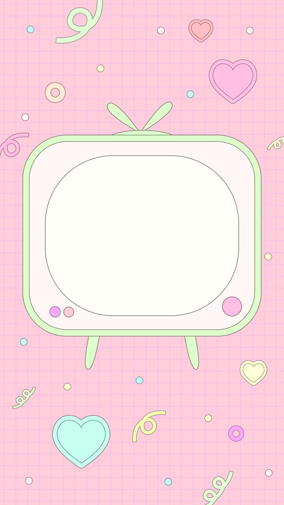 【ループ背景|配信・動画】レトロでPOPなテレビ型フレーム背景アニメーション🎥mp4・10秒ループ