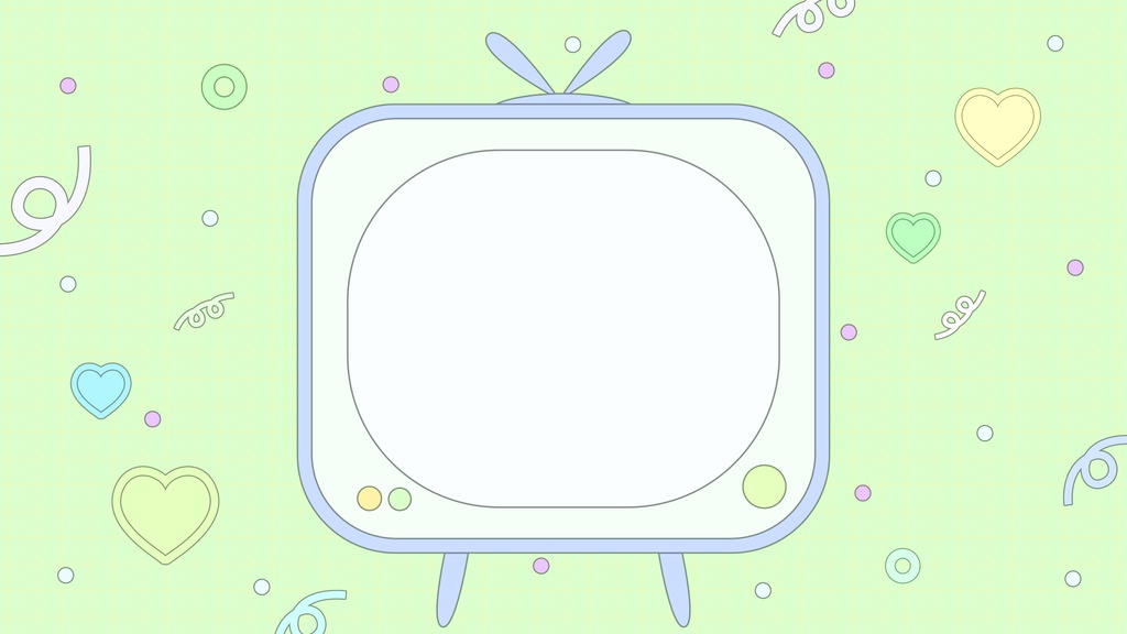【ループ背景|配信・動画】レトロでPOPなテレビ型フレーム背景アニメーション🎥mp4・10秒ループ