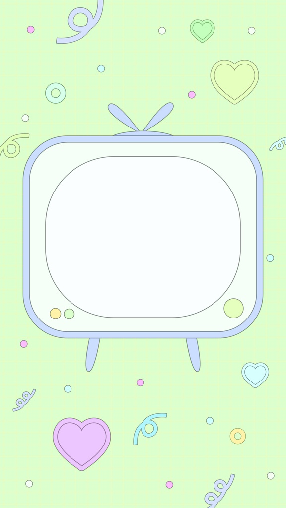 【ループ背景|配信・動画】レトロでPOPなテレビ型フレーム背景アニメーション🎥mp4・10秒ループ
