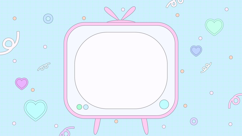 【ループ背景|配信・動画】レトロでPOPなテレビ型フレーム背景アニメーション🎥mp4・10秒ループ