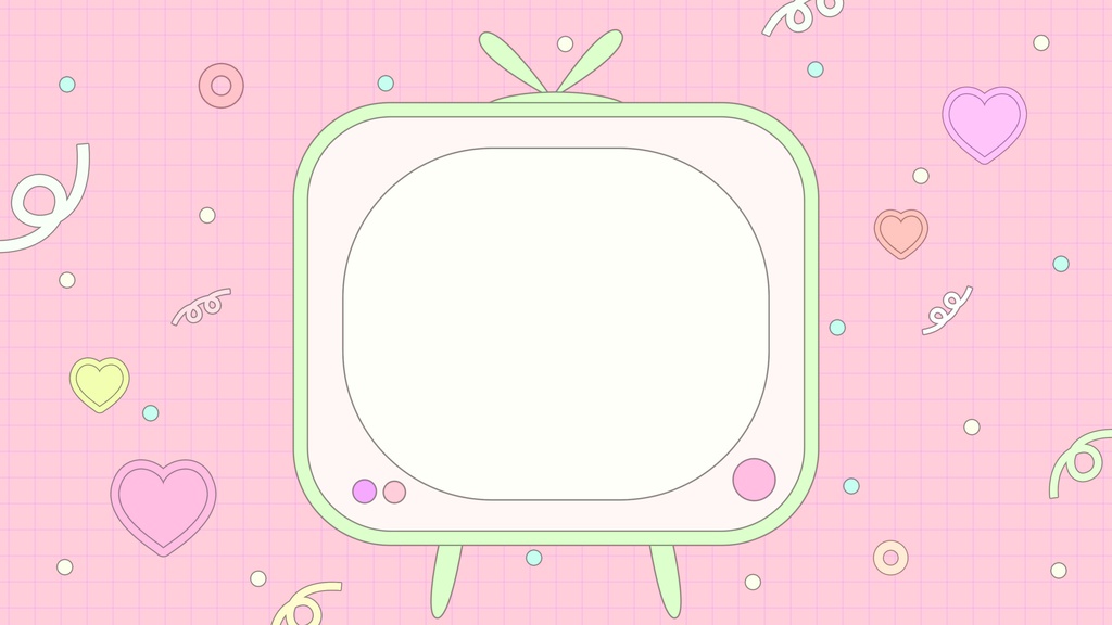 【ループ背景|配信・動画】レトロでPOPなテレビ型フレーム背景アニメーション🎥mp4・10秒ループ