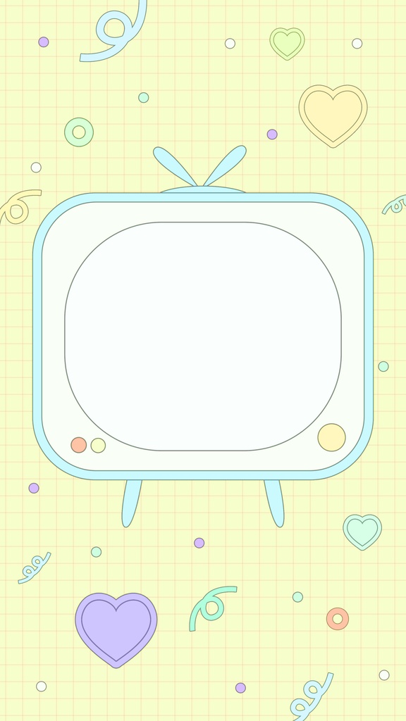 【ループ背景|配信・動画】レトロでPOPなテレビ型フレーム背景アニメーション🎥mp4・10秒ループ