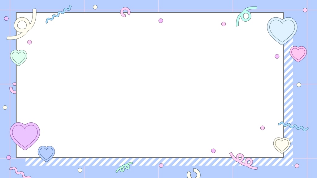 【ループ背景|配信・動画】POPで可愛いパステルカラーのフレーム背景アニメーション・mp4・10秒ループ