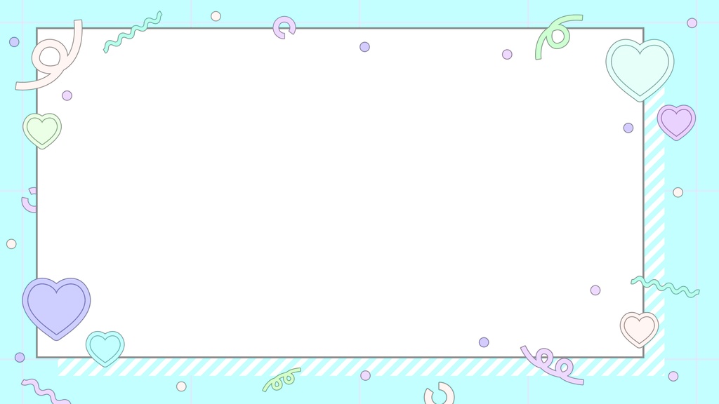 【ループ背景|配信・動画】POPで可愛いパステルカラーのフレーム背景アニメーション・mp4・10秒ループ