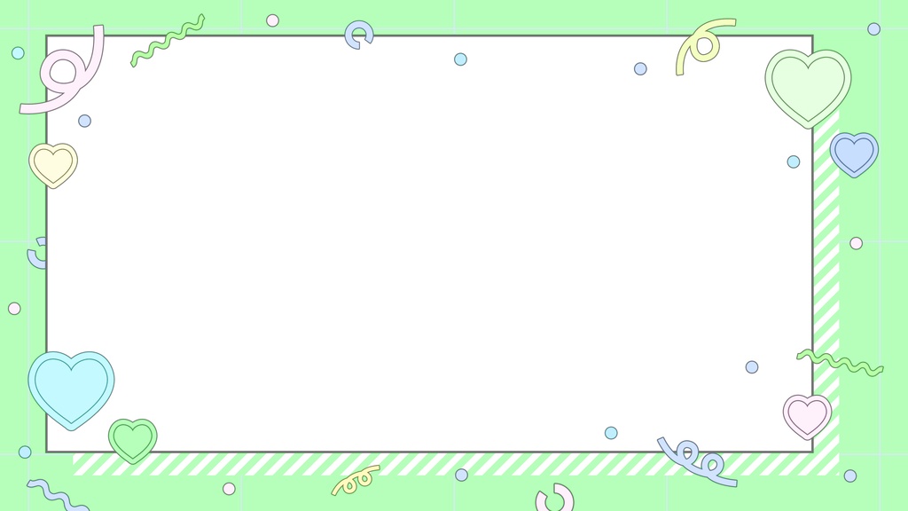 【ループ背景|配信・動画】POPで可愛いパステルカラーのフレーム背景アニメーション・mp4・10秒ループ