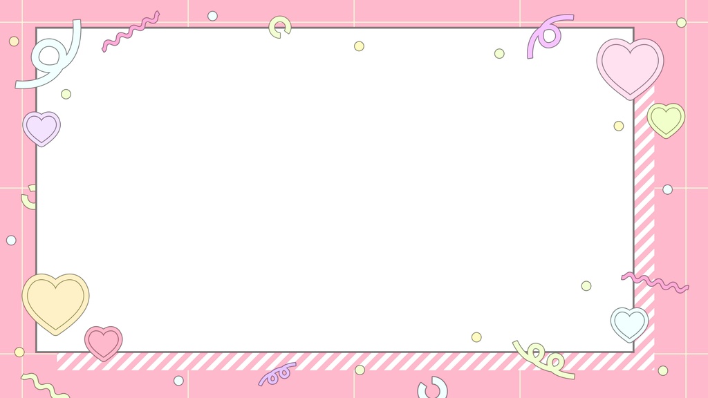 【ループ背景|配信・動画】POPで可愛いパステルカラーのフレーム背景アニメーション・mp4・10秒ループ