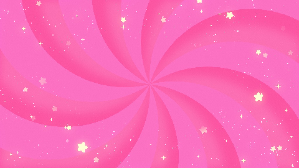 【ループ背景|配信・動画】8bitレトロゲーム風キラキラ星が舞う可愛い背景アニメーション全24種・mp4・10秒ループ