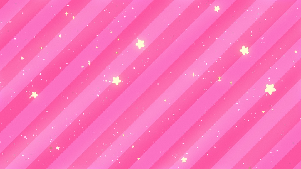 【ループ背景|配信・動画】8bitレトロゲーム風キラキラ星が舞う可愛い背景アニメーション全24種・mp4・10秒ループ