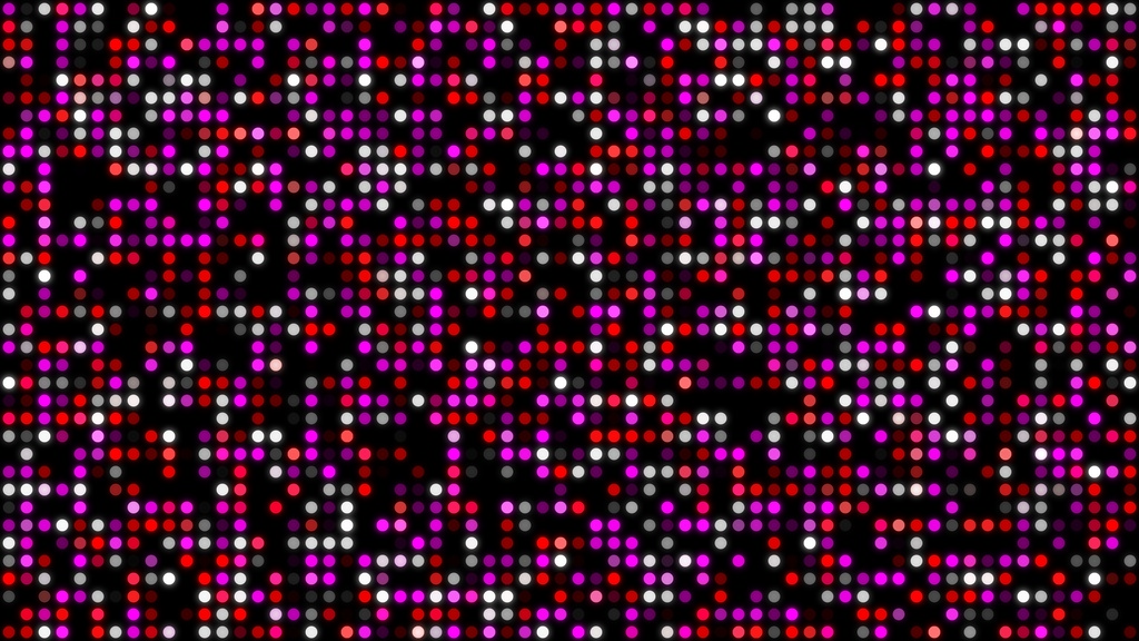【ループ背景|配信・動画】色鮮やかなLED風ドットがランダムに点滅する背景アニメーション・mp4・10秒ループ
