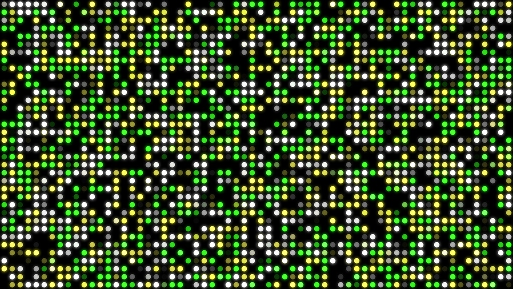 【ループ背景|配信・動画】色鮮やかなLED風ドットがランダムに点滅する背景アニメーション・mp4・10秒ループ